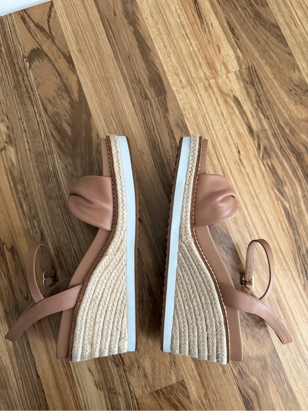 Paolo Tan Knotted Espadrille Wedge Sandals - Picture 6 of 9